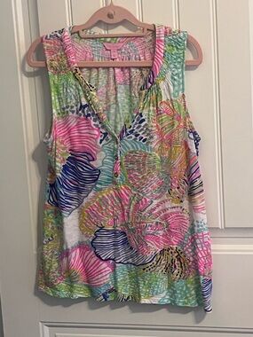 Lilly Pulitzer Essie Sleeveless Top Size M